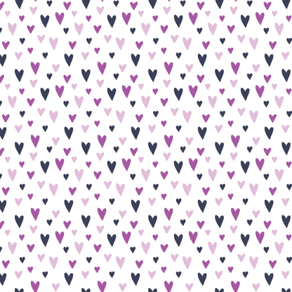 Shades of Purple Hearts Pattern Acrylic Sheets - CMB Pattern Acrylic