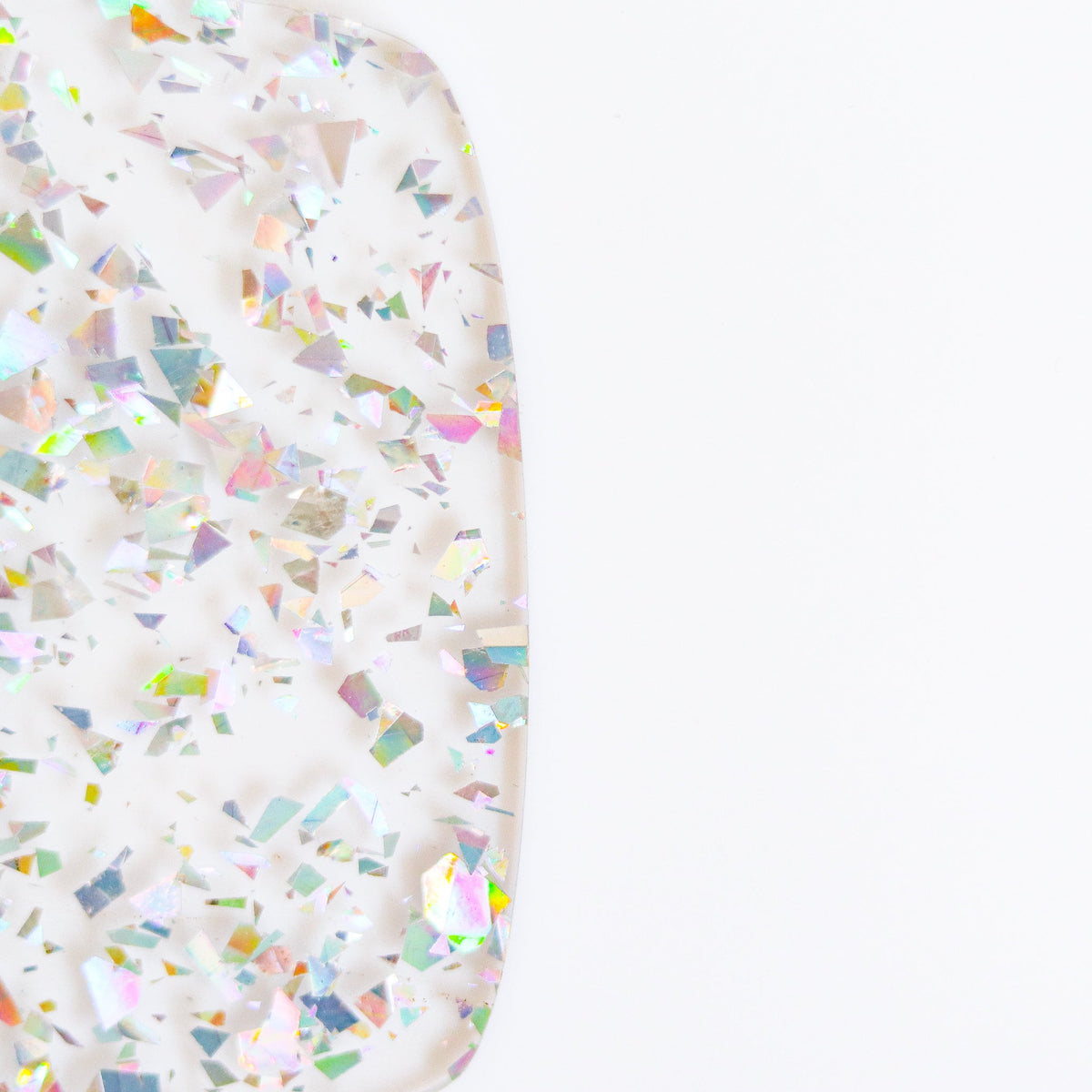 Silver Holographic Flake Glitter Cast Acrylic | Glitter Acrylic Sheet | CMB Acrylic