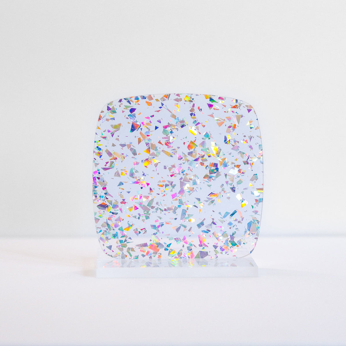 Silver Holographic Flake Glitter Cast Acrylic | Glitter Acrylic Sheet | CMB Acrylic