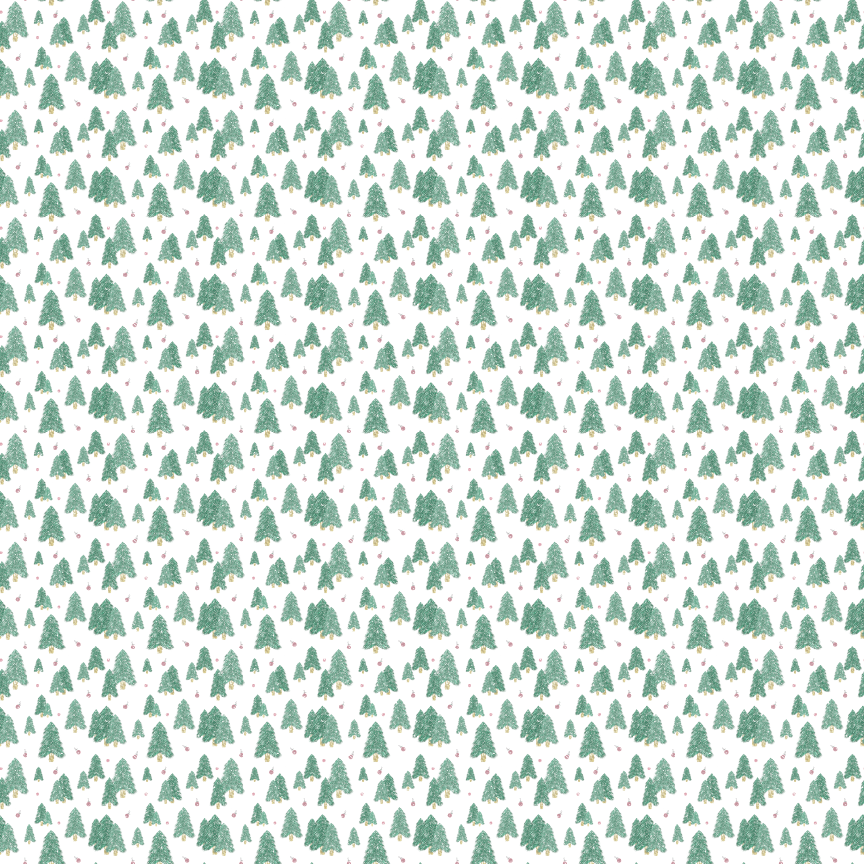 Snow Capped Christmas Trees Pattern Acrylic Sheet - CMB Pattern Acrylic