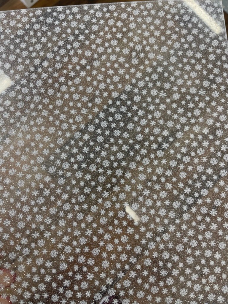Snowflake Glitter Pattern Acrylic Sheet - CMB Pattern Acrylic