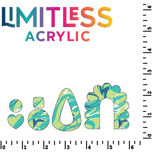 P0736 | Spring Green Paint Pour Pattern Acrylic Sheets – Custom Made Better