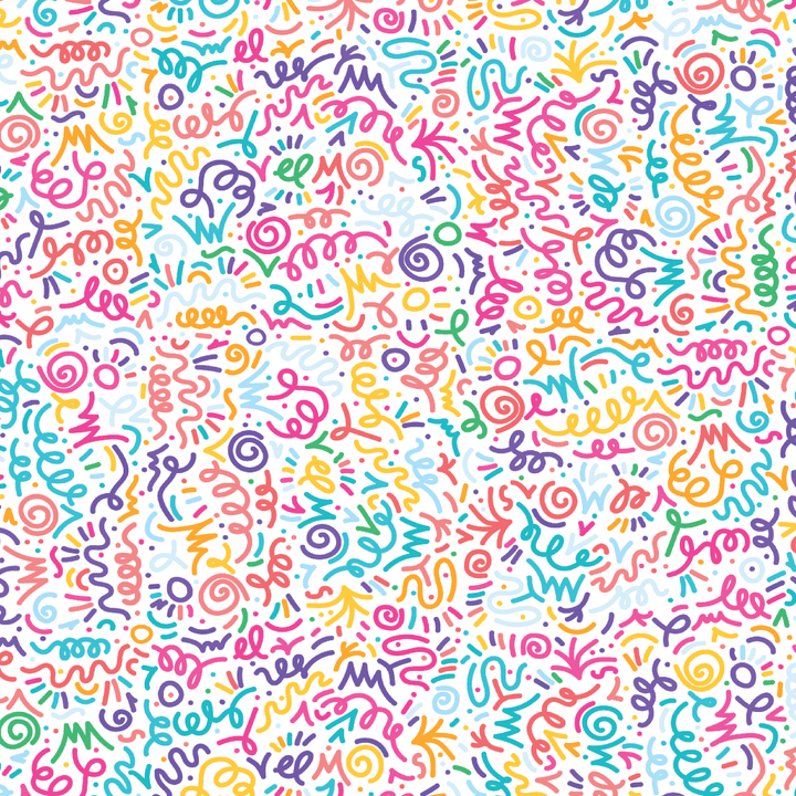 Squiggles Confetti Pattern Acrylic Sheets - CMB Pattern Acrylic