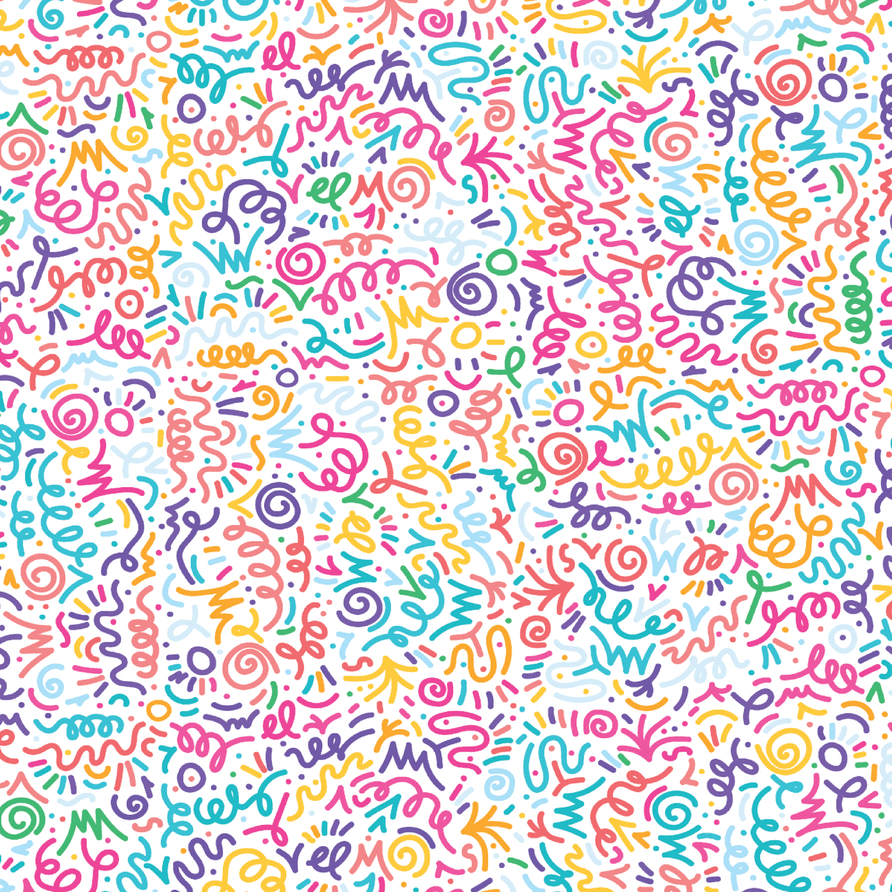 Squiggles Confetti Pattern Acrylic Sheets - CMB Pattern Acrylic