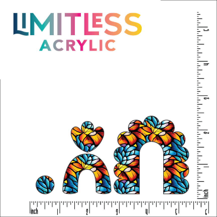 Stained Glass 1 Pattern Acrylic Sheet - CMB Pattern Acrylic