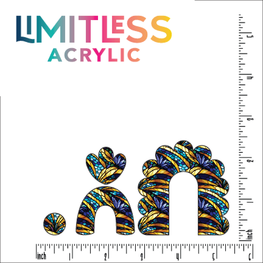 Stained Glass 2 Pattern Acrylic Sheet - CMB Pattern Acrylic