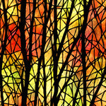 Stained Glass Forest Fire Pattern Acrylic Sheets - CMB Pattern Acrylic