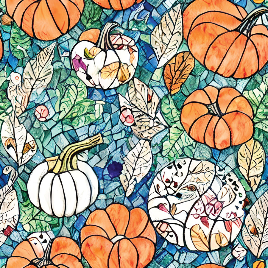 Stained Glass Pumpkins Pattern Acrylic Sheets - CMB Pattern Acrylic
