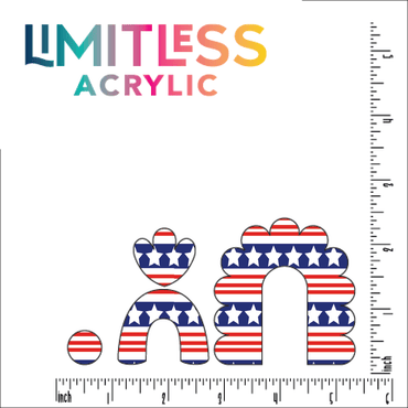 Stars & Stripes Pattern Acrylic Sheet - CMB Pattern Acrylic