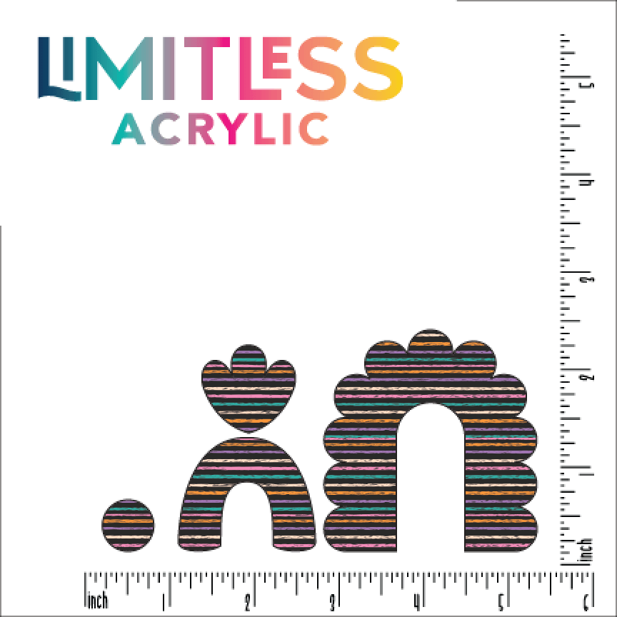 Stripes on a Chalkboard Pattern Acrylic Sheet - CMB Pattern Acrylic