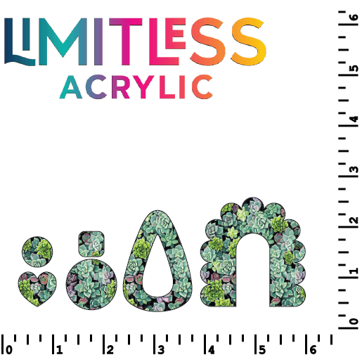 Succulents Pattern Acrylic Sheets -  CMB Pattern Sheets - Local Plastic & Wholesale Acrylic Sheets Supplier