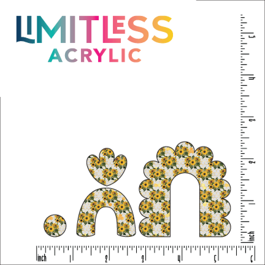 Sunflower Hive Pattern Acrylic Sheet - CMB Pattern Acrylic