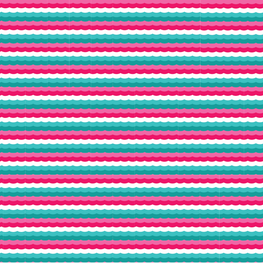 Teal & Pink Waves Pattern Acrylic Sheets - CMB Pattern Acrylic