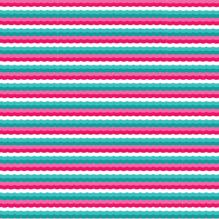 Teal & Pink Waves Pattern Acrylic Sheets - CMB Pattern Acrylic