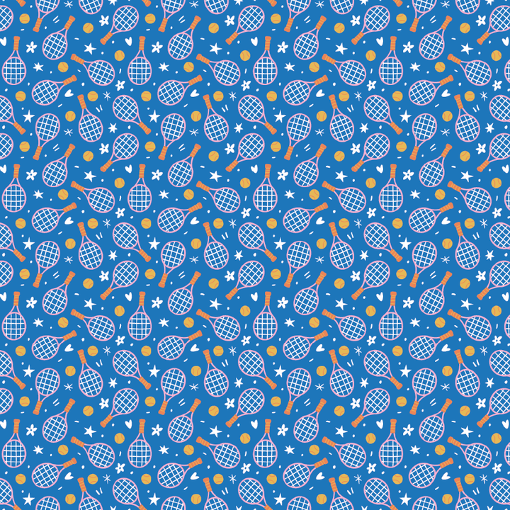 Tennis On Blue Pattern Acrylic Sheets - CMB Pattern Acrylic