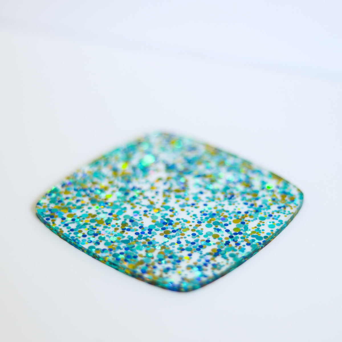 Totally Teal Glitter Dots Cast Acrylic | Glitter Acrylic Sheet | CMB Acrylic
