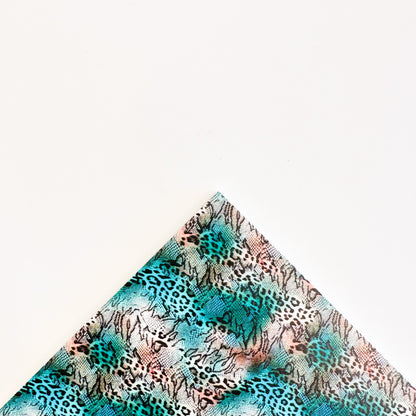 Turquoise Animal Print Pattern Acrylic Sheet - CMB Pattern Acrylic