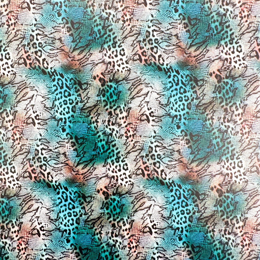 Turquoise Animal Print Pattern Acrylic Sheet - CMB Pattern Acrylic