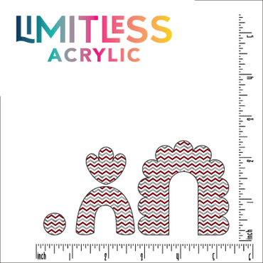 Valentine Chevron Pattern Acrylic Sheet - CMB Pattern Acrylic