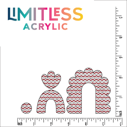 Valentine Chevron Pattern Acrylic Sheet - CMB Pattern Acrylic