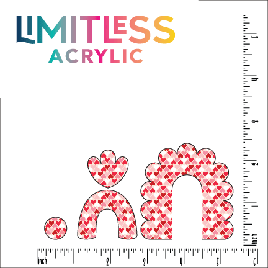 Valentine Hearts Pattern Acrylic Sheet - CMB Pattern Acrylic