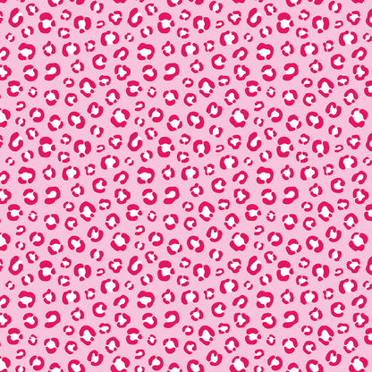 Valentines Leopard Pastel Pink & Red Pattern Acrylic Sheets - CMB Pattern Acrylic