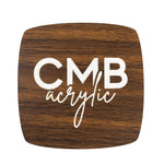 Walnut Wood Engraves White Laser Indoor Two Tone Acrylic | Two Tone Acrylic Sheet | CMB Acrylic