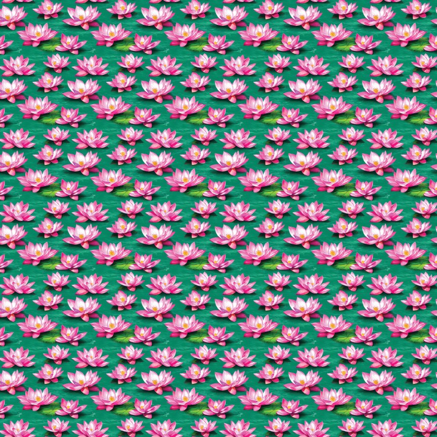 Water Lillies Pattern Acrylic Sheets - CMB Pattern Acrylic