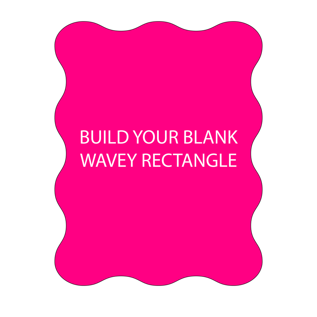 Wavey Rectangle Acrylic Blanks - Blank Builder Shapes