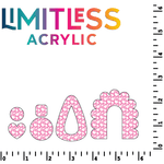 White Hearts on Pink Pattern Acrylic Sheets - CMB Pattern Acrylic