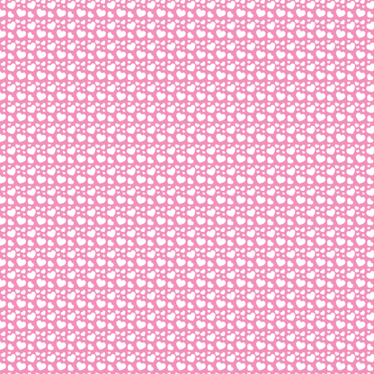 White Hearts on Pink Pattern Acrylic Sheets - CMB Pattern Acrylic