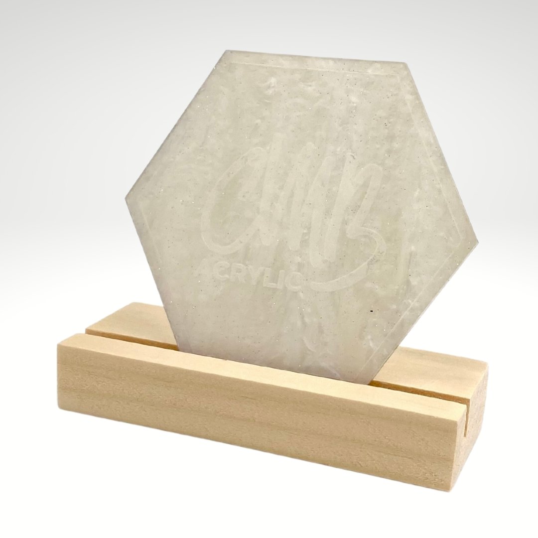 White Marbled Glitter Cast Acrylic | Marbled Acrylic Sheet | CMB Acrylic