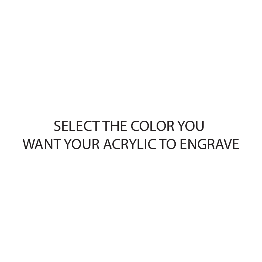 White Two Tone Acrylic SELECT YOUR ENGRAVE COLOR - CMB Two Tone