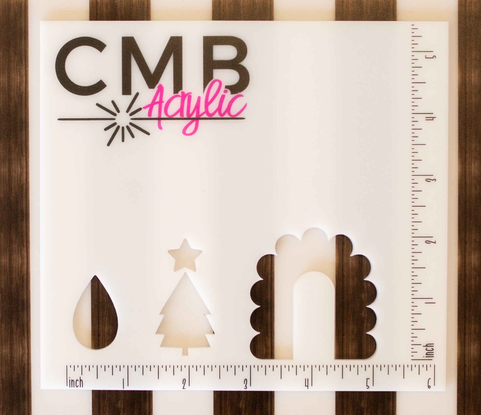 Wood Stripes 1" Pattern Acrylic Sheet - CMB Pattern Acrylic