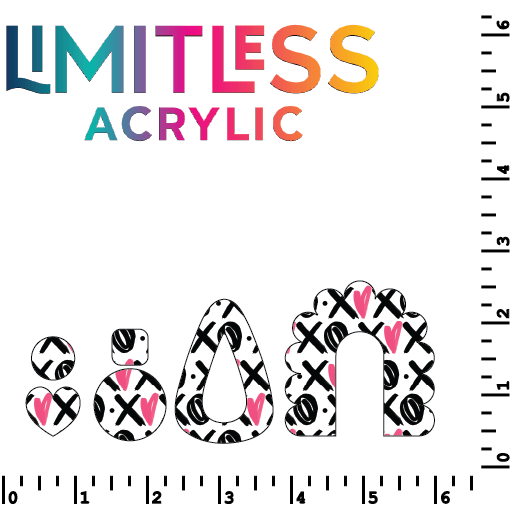 XOXO Pattern Acrylic Sheets - CMB Pattern Acrylic