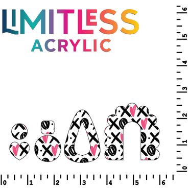 XOXO Pattern Acrylic Sheets - CMB Pattern Acrylic