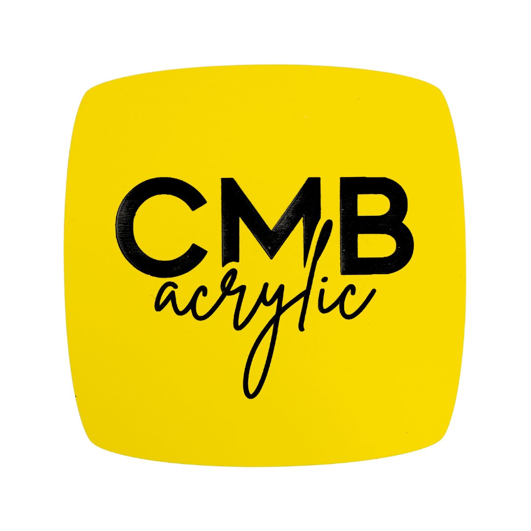 Yellow Engraves Black Laser XT Two Tone Acrylic | Two Tone Acrylic Sheet | CMB Acrylic