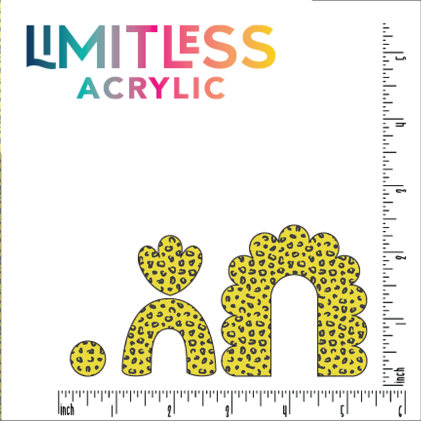 Yellow Leopard Pattern Acrylic Sheet - CMB Pattern Acrylic