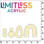 Yellow Scallop Stripes Pattern Acrylic Sheets - CMB Pattern Acrylic